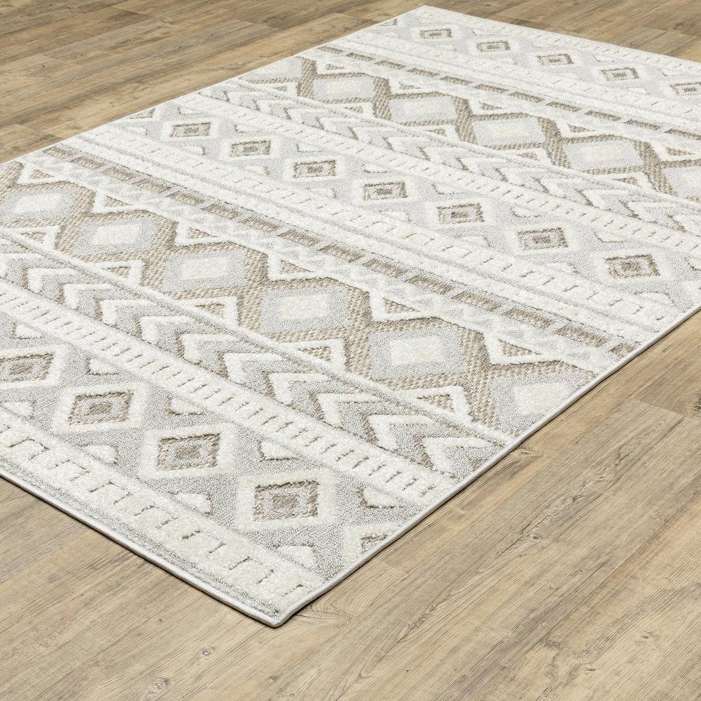 Oriental Weavers Tangier TAN06 Grey Rectangle Indoor Area Rug Southwest/Lodge Pattern-
