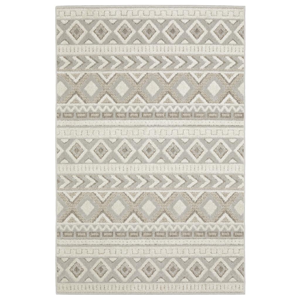 Oriental Weavers Tangier TAN06 Grey Rectangle Indoor Area Rug Southwest/Lodge Pattern-