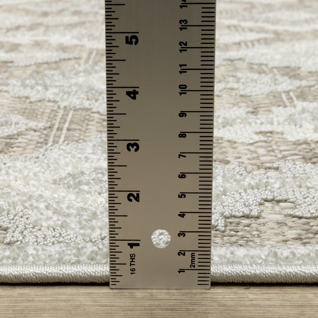 Oriental Weavers Tangier TAN08 Beige Rectangle Indoor Runner Oriental Pattern-