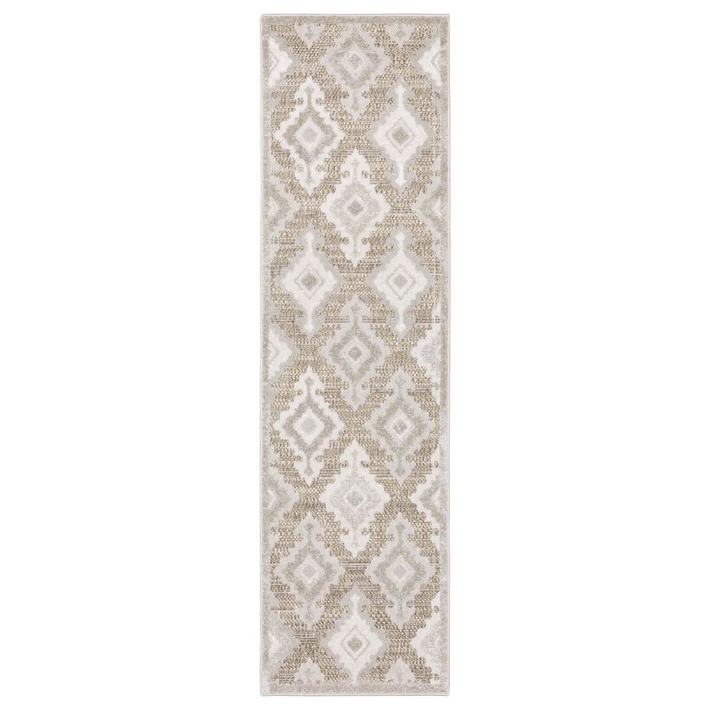 Oriental Weavers Tangier TAN08 Beige Rectangle Indoor Runner Oriental Pattern-