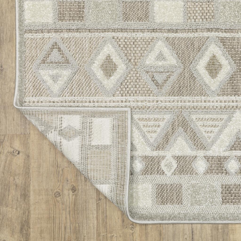 Oriental Weavers Tangier TAN09 Beige Rectangle Indoor Runner Geometric Pattern-