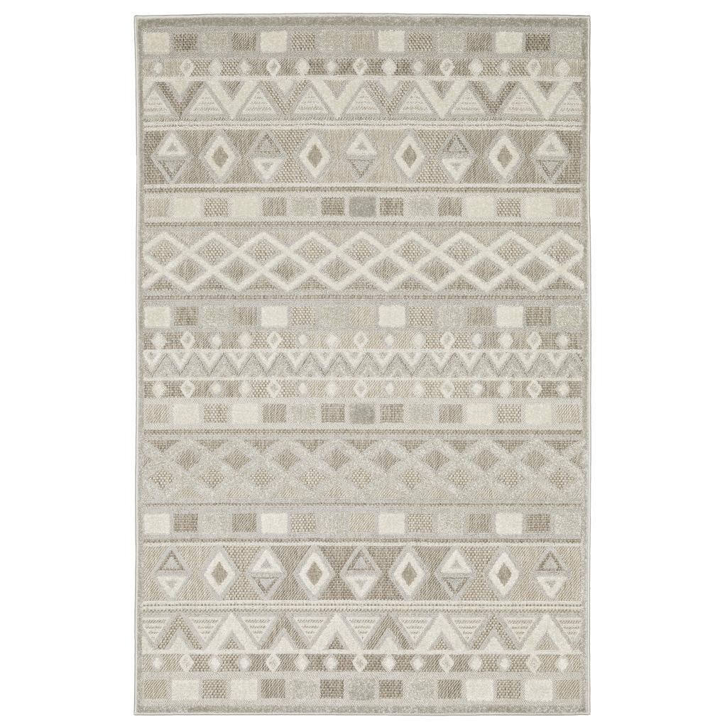 Oriental Weavers Tangier TAN09 Beige Rectangle Indoor Area Rug Geometric Pattern-