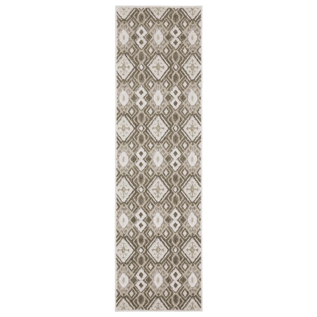 Oriental Weavers Tangier TAN10 Brown Rectangle Indoor Runner Southwest/Lodge Pattern-