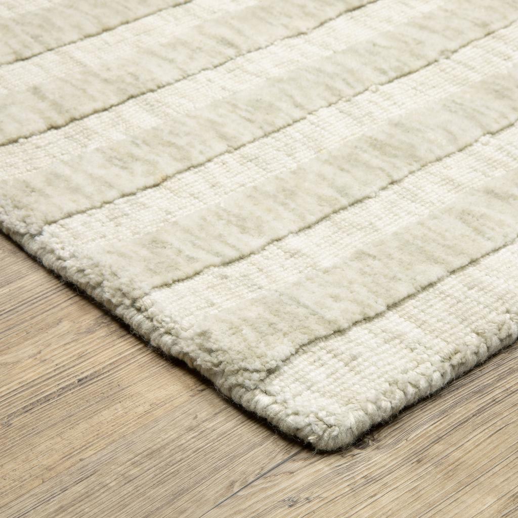 Oriental Weavers Thatcher THA01 Beige Rectangle Indoor Area Rug Striped Pattern-