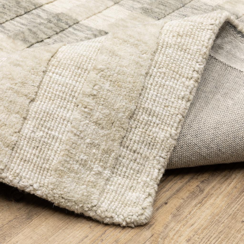 Oriental Weavers Thatcher THA01 Beige Rectangle Indoor Runner Striped Pattern-