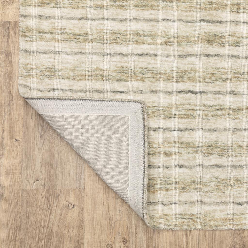 Oriental Weavers Thatcher THA02 Beige Rectangle Indoor Runner Striped Pattern-