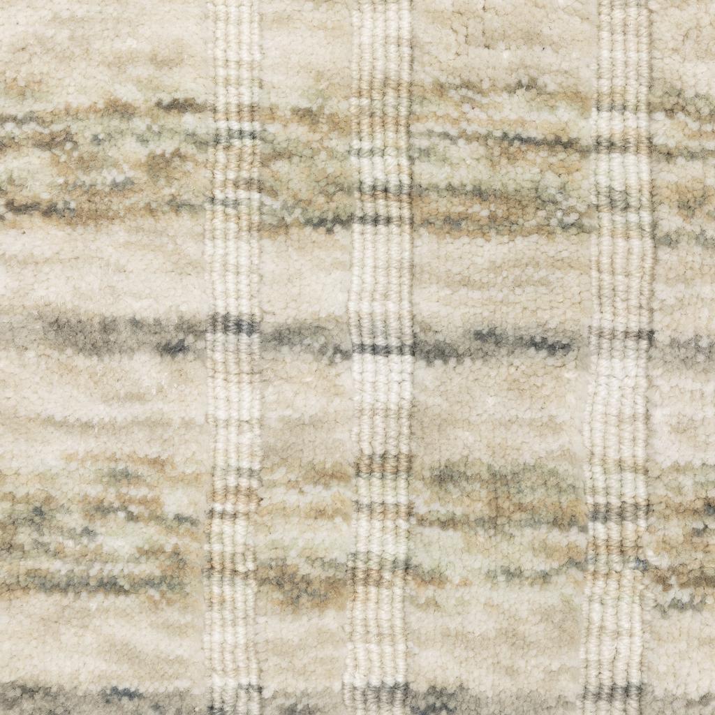 Oriental Weavers Thatcher THA02 Beige Rectangle Indoor Area Rug Striped Pattern-