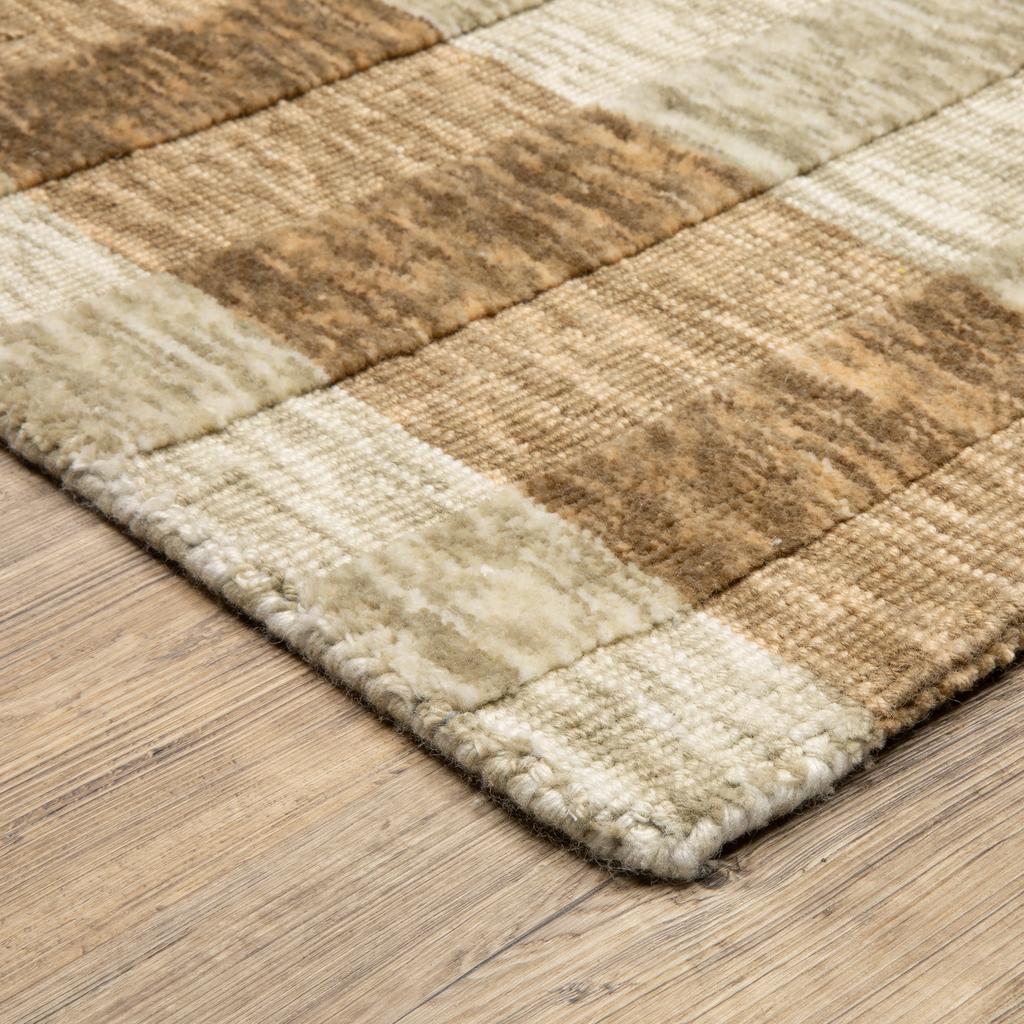 Oriental Weavers Thatcher THA04 Beige Rectangle Indoor Runner Striped Pattern-