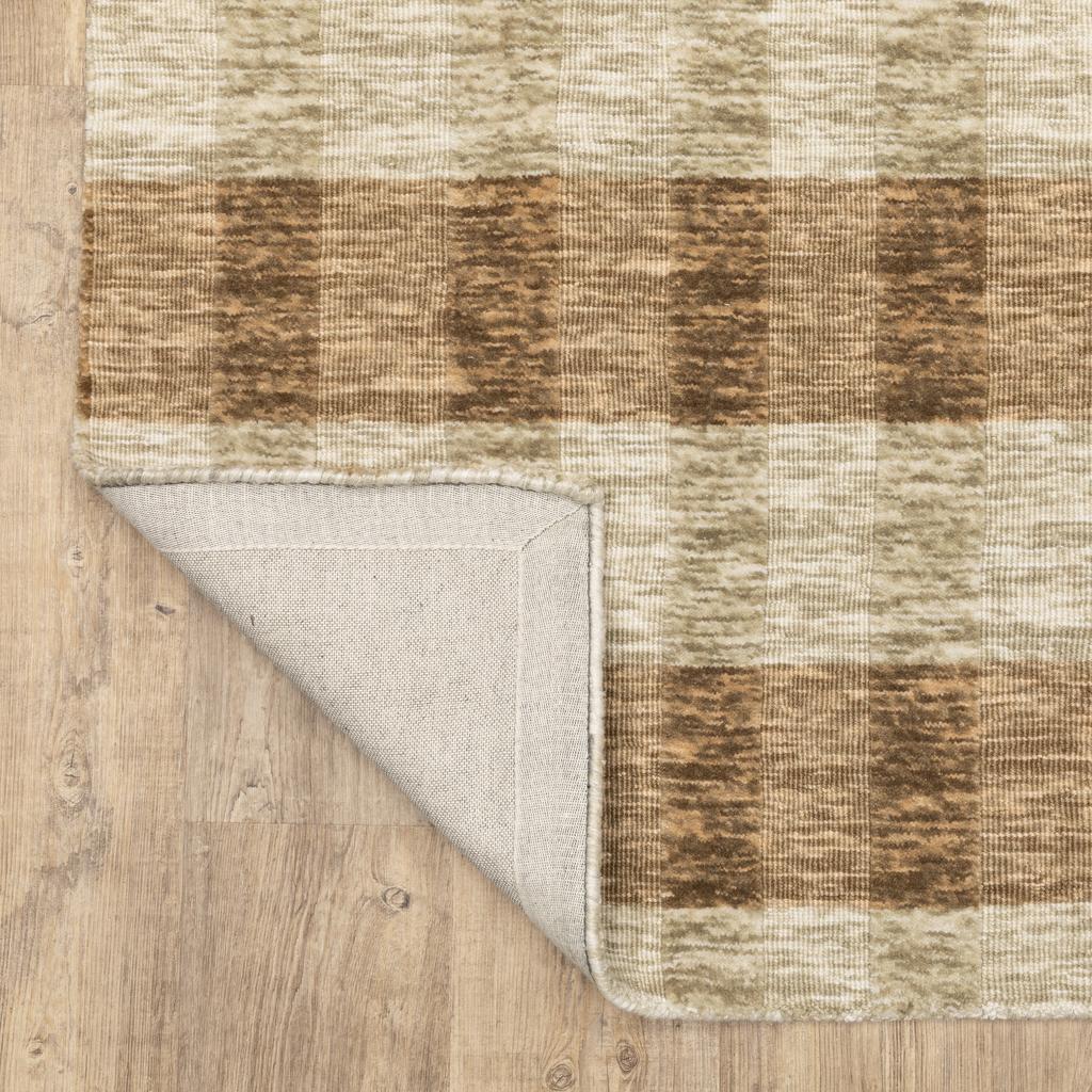 Oriental Weavers Thatcher THA04 Beige Rectangle Indoor Runner Striped Pattern-