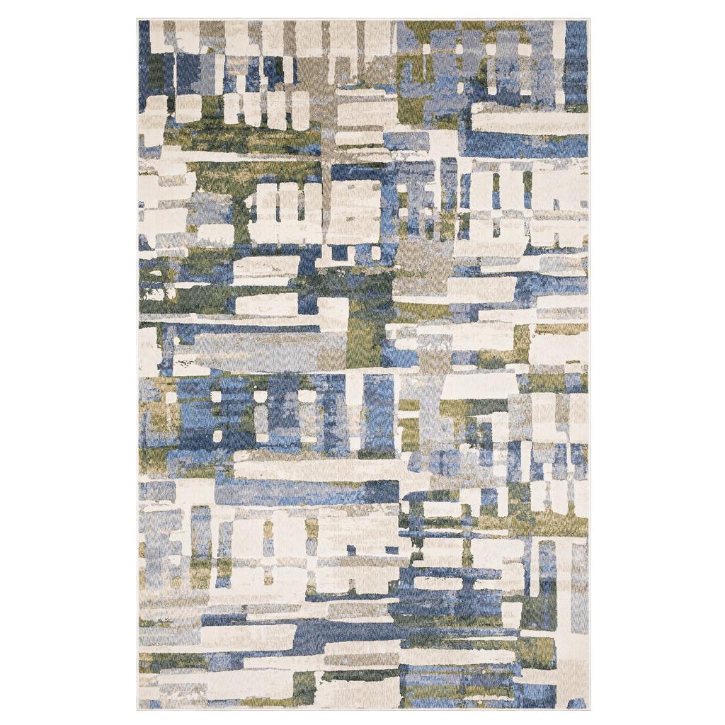 Oriental Weavers Tisdell TIS01 Blue Rectangle Indoor Area Rug Abstract Pattern-