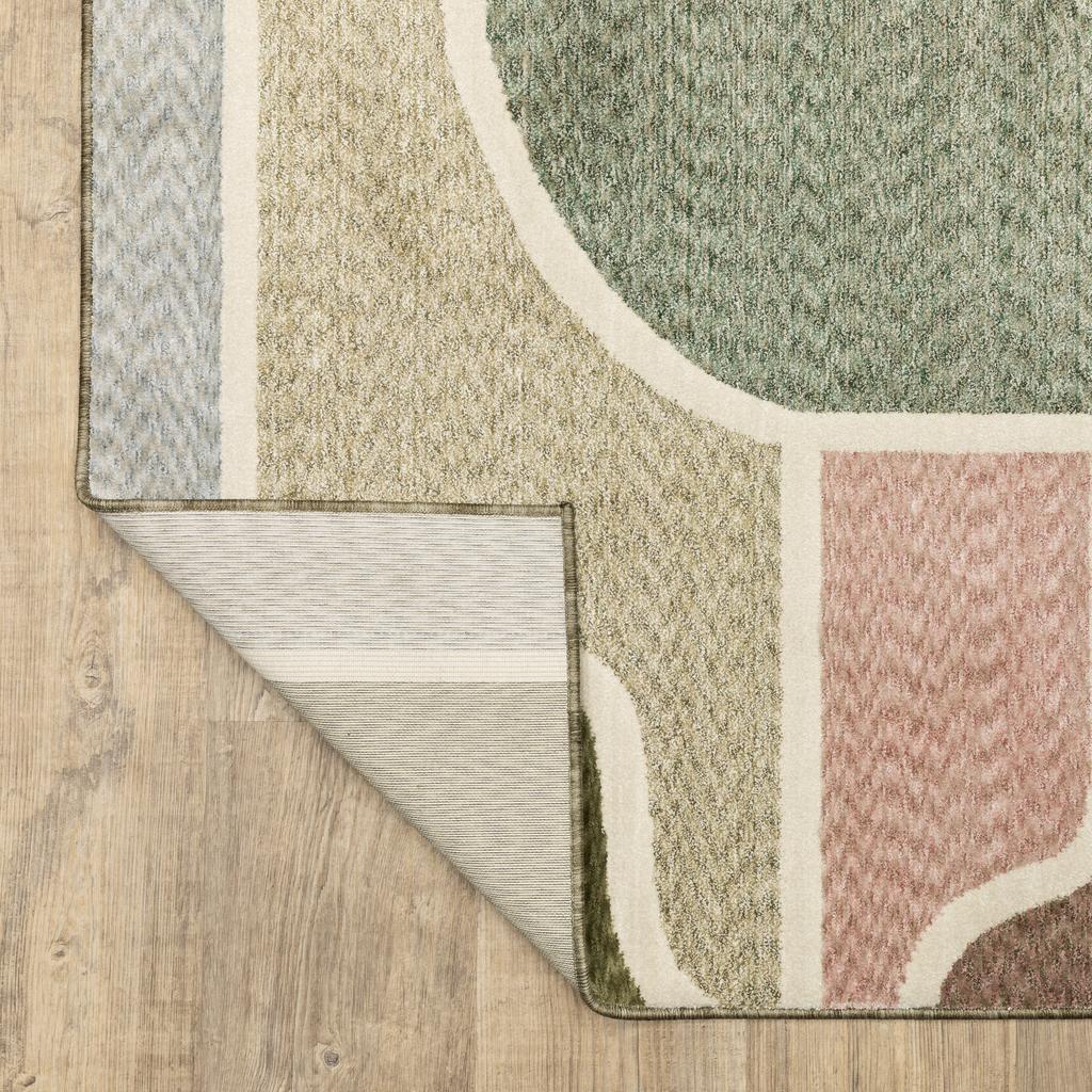 Oriental Weavers Tisdell TIS02 Green Rectangle Indoor Area Rug Abstract Pattern-