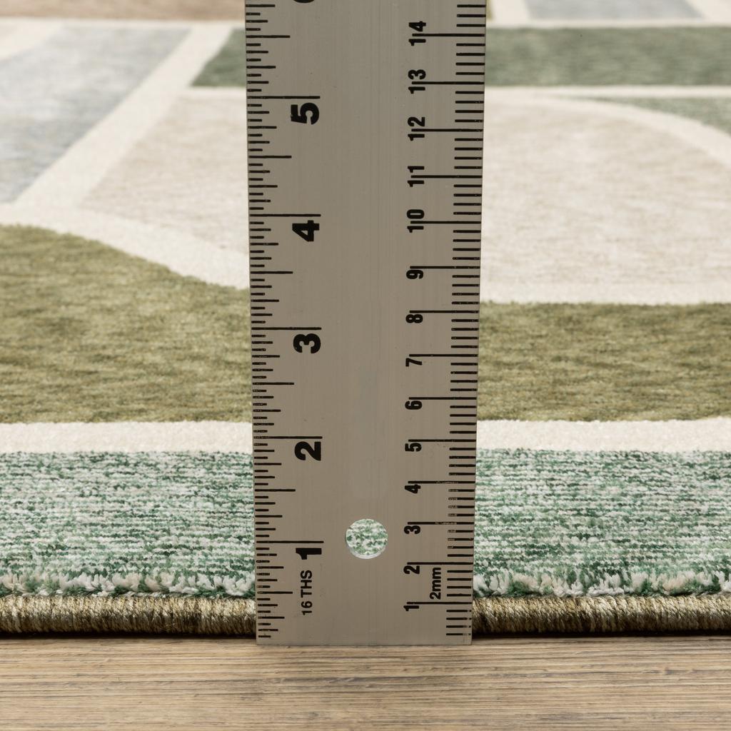 Oriental Weavers Tisdell TIS02 Green Rectangle Indoor Area Rug Abstract Pattern-