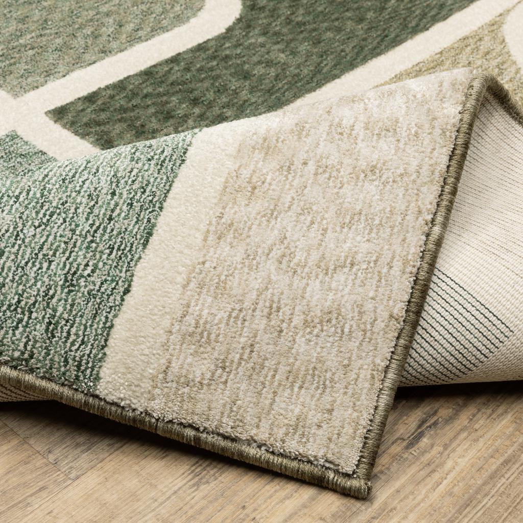 Oriental Weavers Tisdell TIS02 Green Rectangle Indoor Area Rug Abstract Pattern-