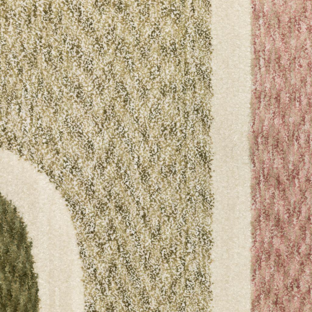 Oriental Weavers Tisdell TIS02 Green Rectangle Indoor Runner Abstract Pattern-