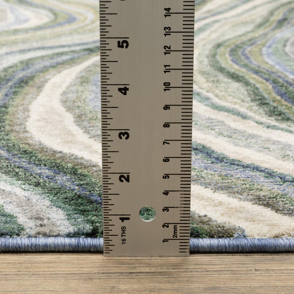 Oriental Weavers Tisdell TIS10 Green Rectangle Indoor Area Rug Abstract Pattern-