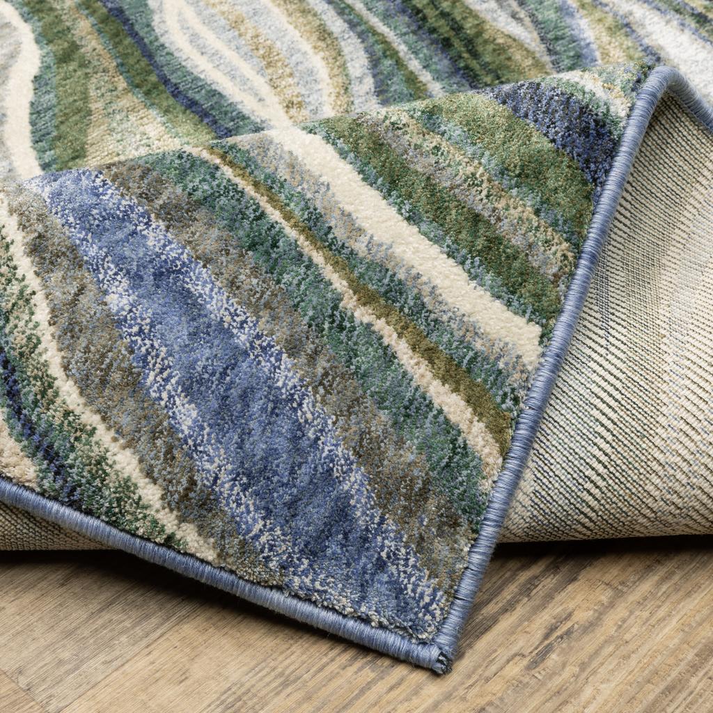 Oriental Weavers Tisdell TIS10 Green Rectangle Indoor Area Rug Abstract Pattern-