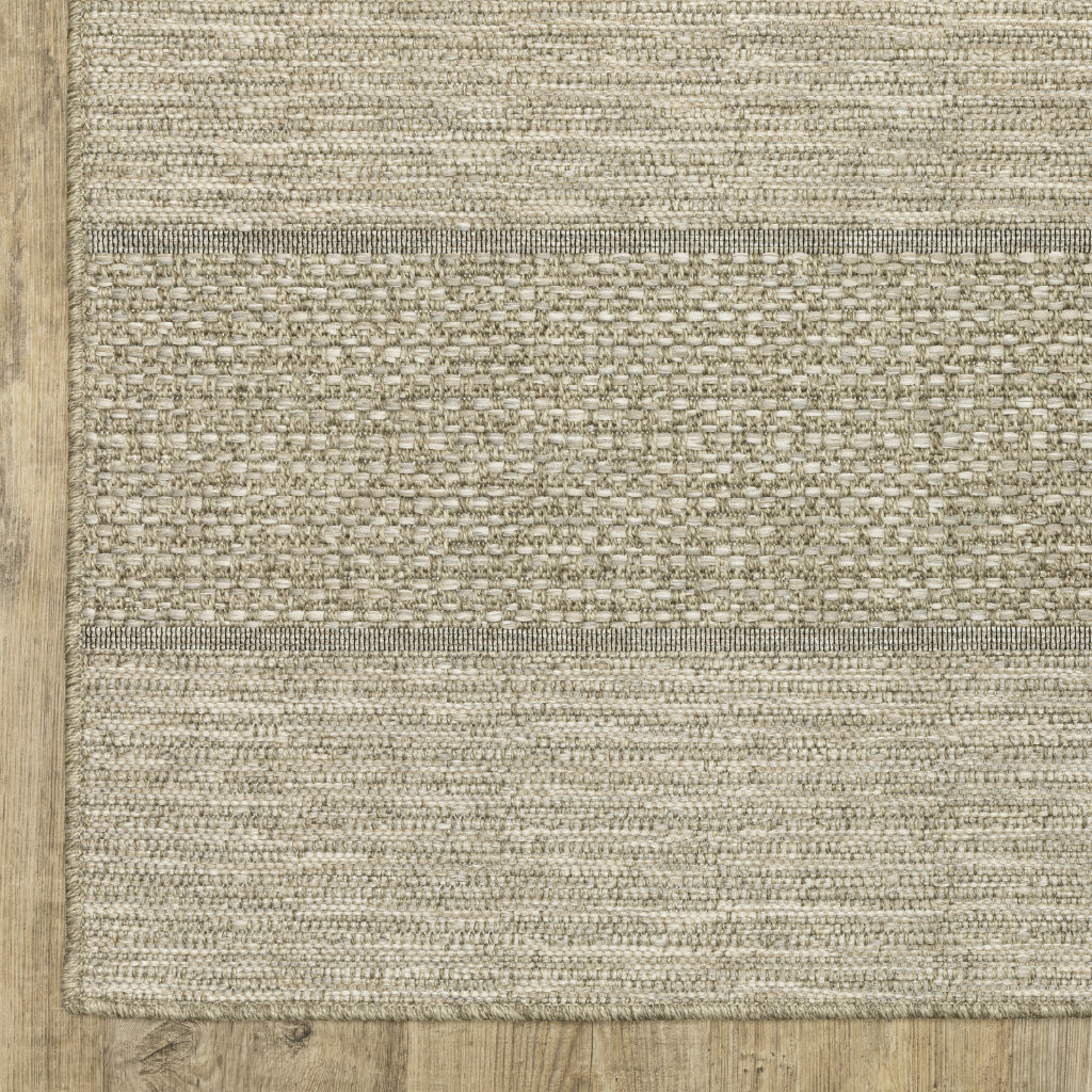 Oriental Weavers Tortuga TR01A Tan Rectangle Indoor Runner - Casual Stain Resistant Rug with Striped Design