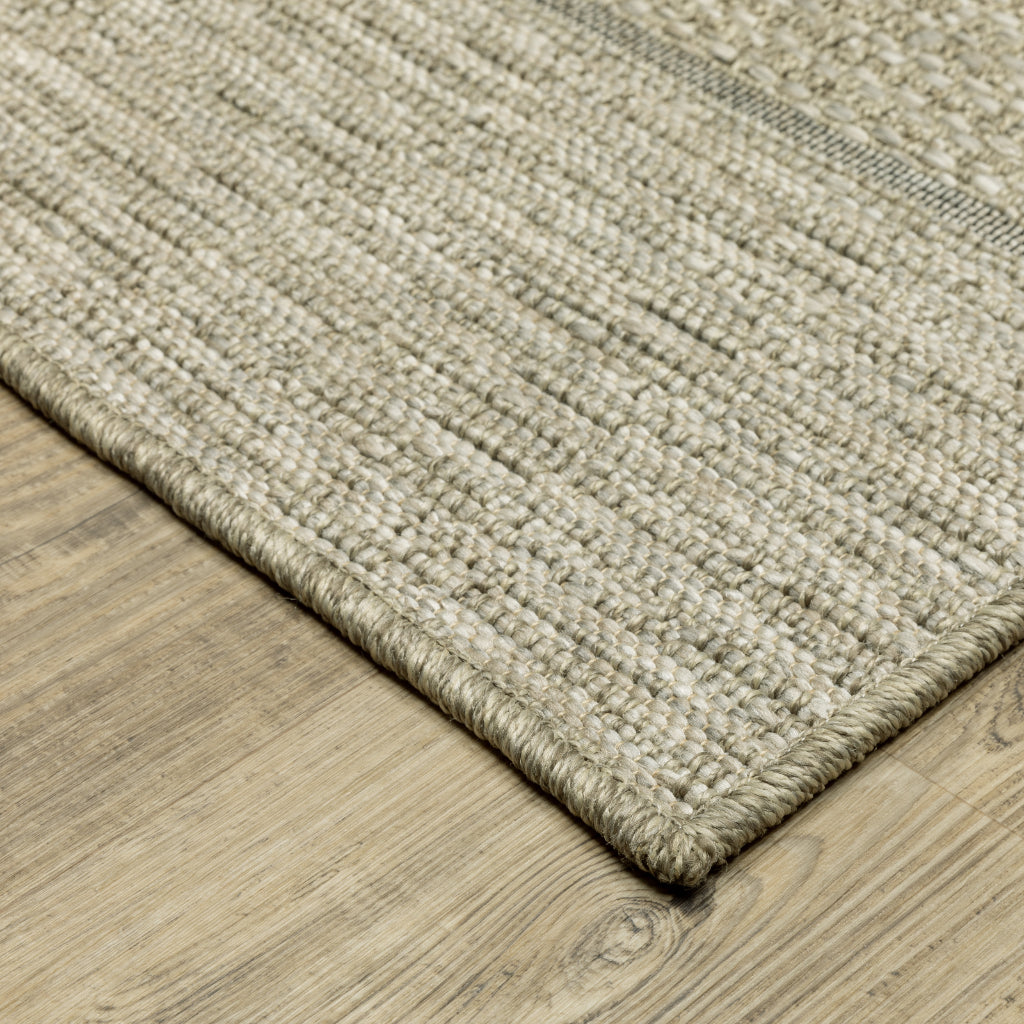 Oriental Weavers Tortuga TR01A Tan Rectangle Indoor Area Rug - Casual Stain Resistant Rug with Striped Design