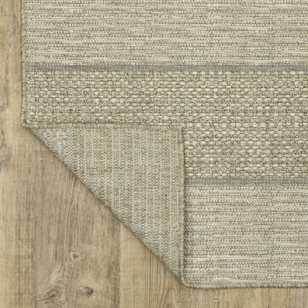 Oriental Weavers Tortuga TR01A Tan Rectangle Indoor Area Rug - Casual Stain Resistant Rug with Striped Design