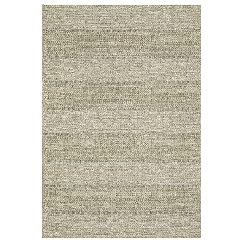 Oriental Weavers Tortuga TR01A Tan Rectangle Indoor Area Rug - Casual Stain Resistant Rug with Striped Design