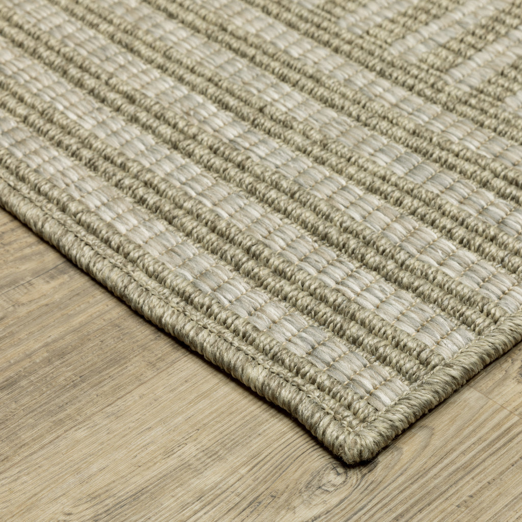 Oriental Weavers Tortuga TR02A Tan Rectangle Indoor Area Rug - Casual Stain Resistant Rug with Striped Design