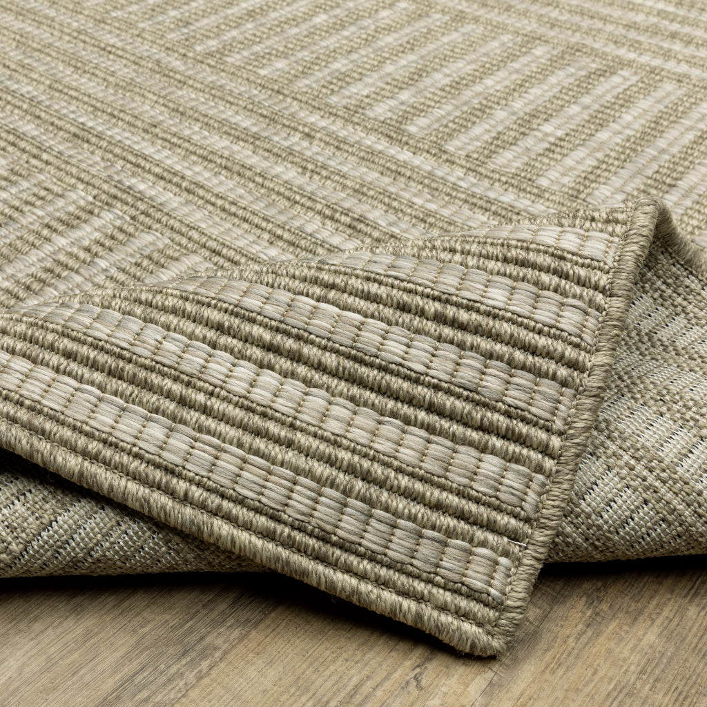 Oriental Weavers Tortuga TR02A Tan Rectangle Indoor Area Rug - Casual Stain Resistant Rug with Striped Design