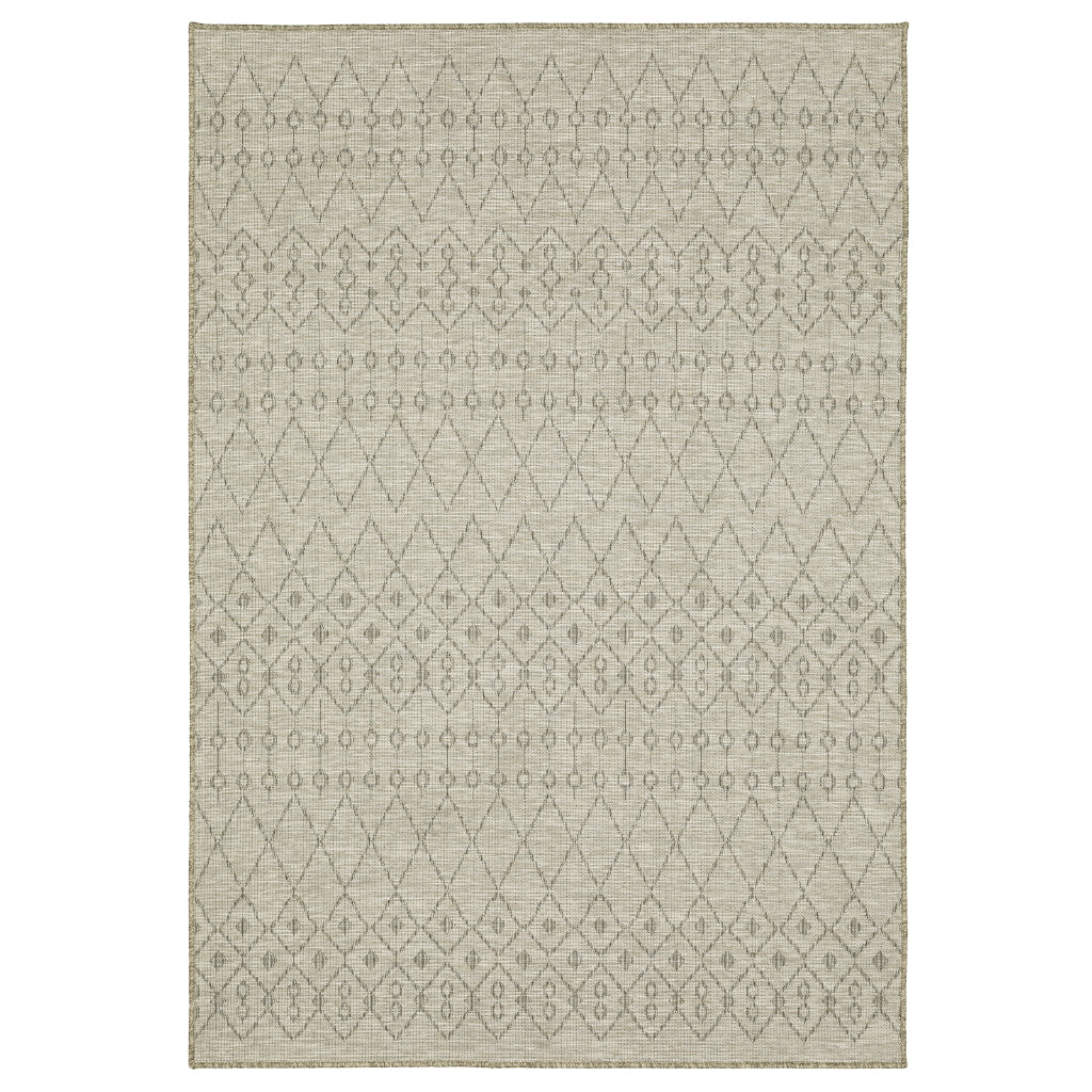 Oriental Weavers Tortuga TR04A Tan Rectangle Indoor Area Rug - Casual Stain Resistant Rug with Geometric Design-