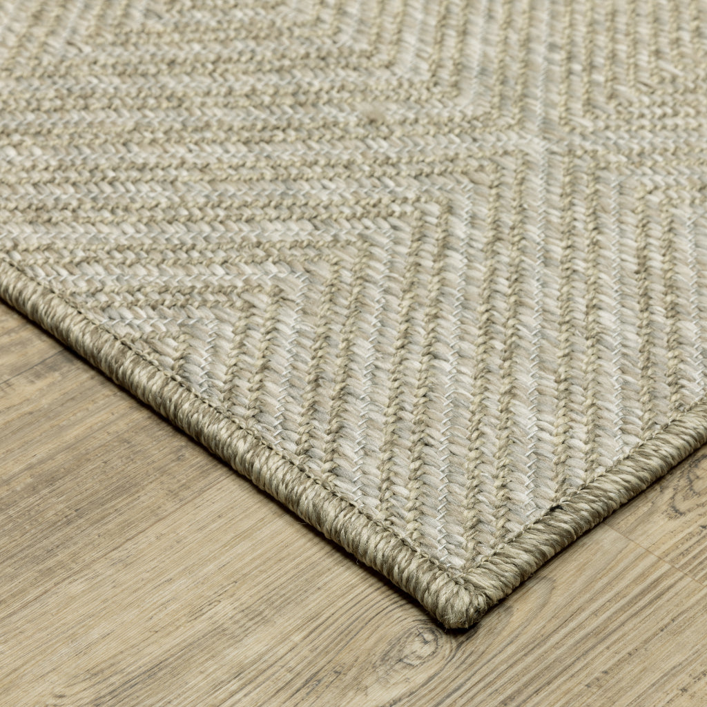 Oriental Weavers Tortuga TR05A Beige Rectangle Indoor Area Rug - Casual Stain Resistant Rug with Geometric Design
