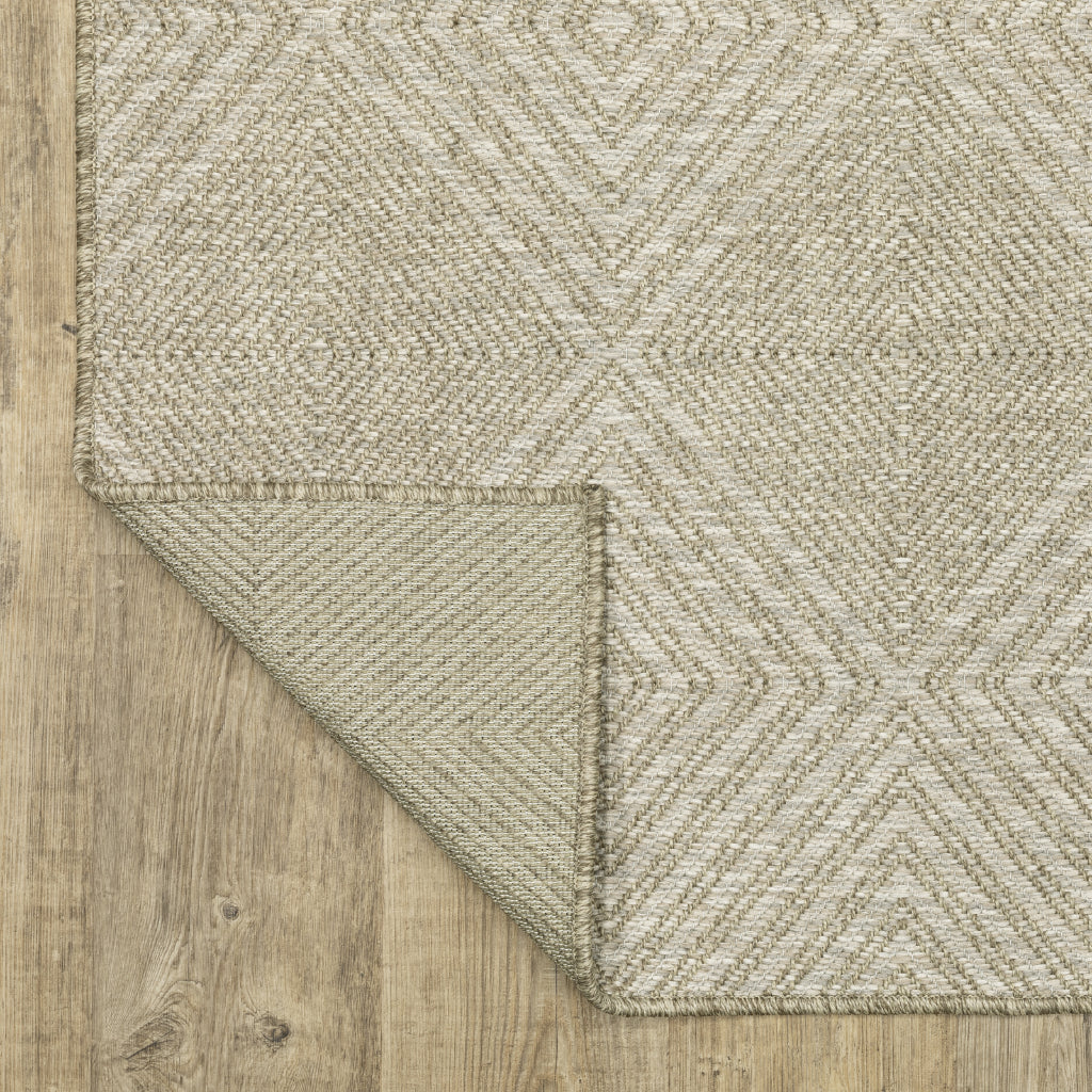 Oriental Weavers Tortuga TR05A Beige Rectangle Indoor Area Rug - Casual Stain Resistant Rug with Geometric Design