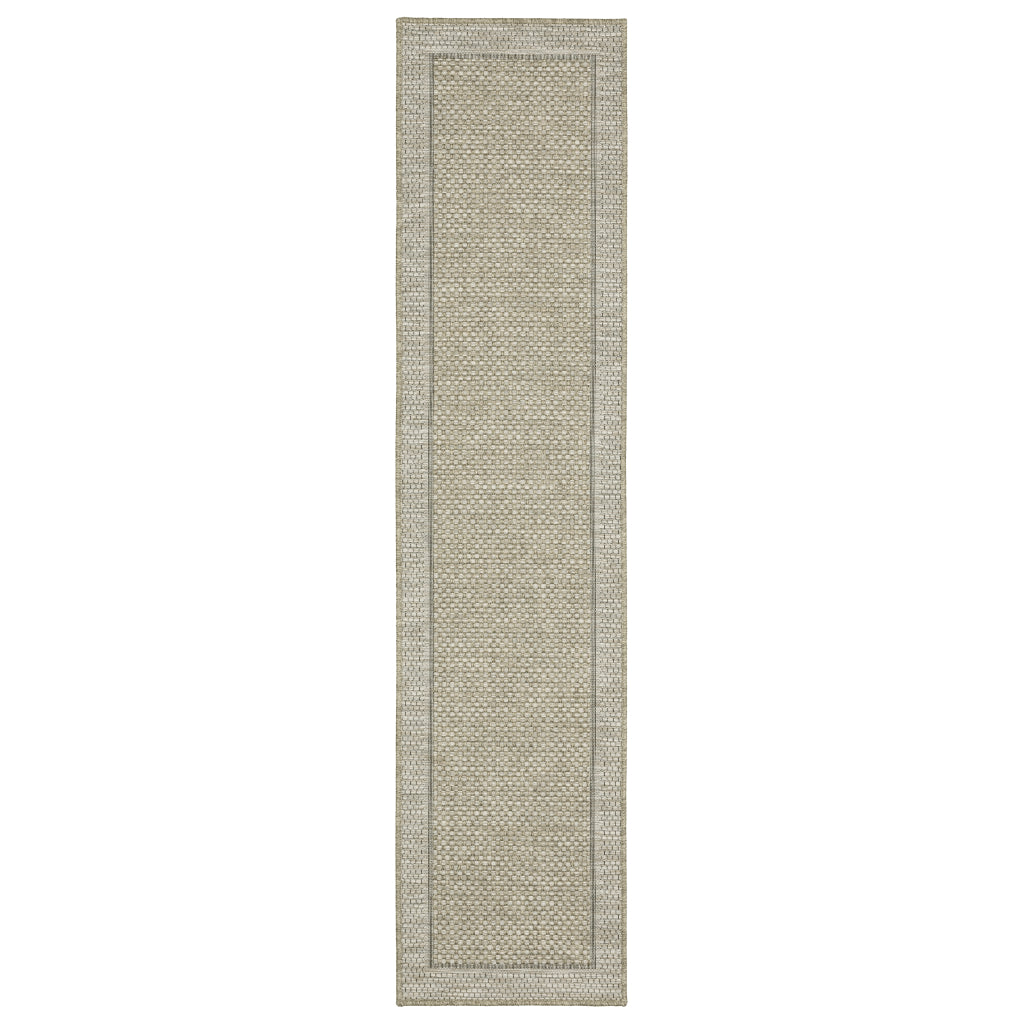 Oriental Weavers Tortuga TR06A Beige Rectangle Indoor Runner - Casual Stain Resistant Rug with Border Design-