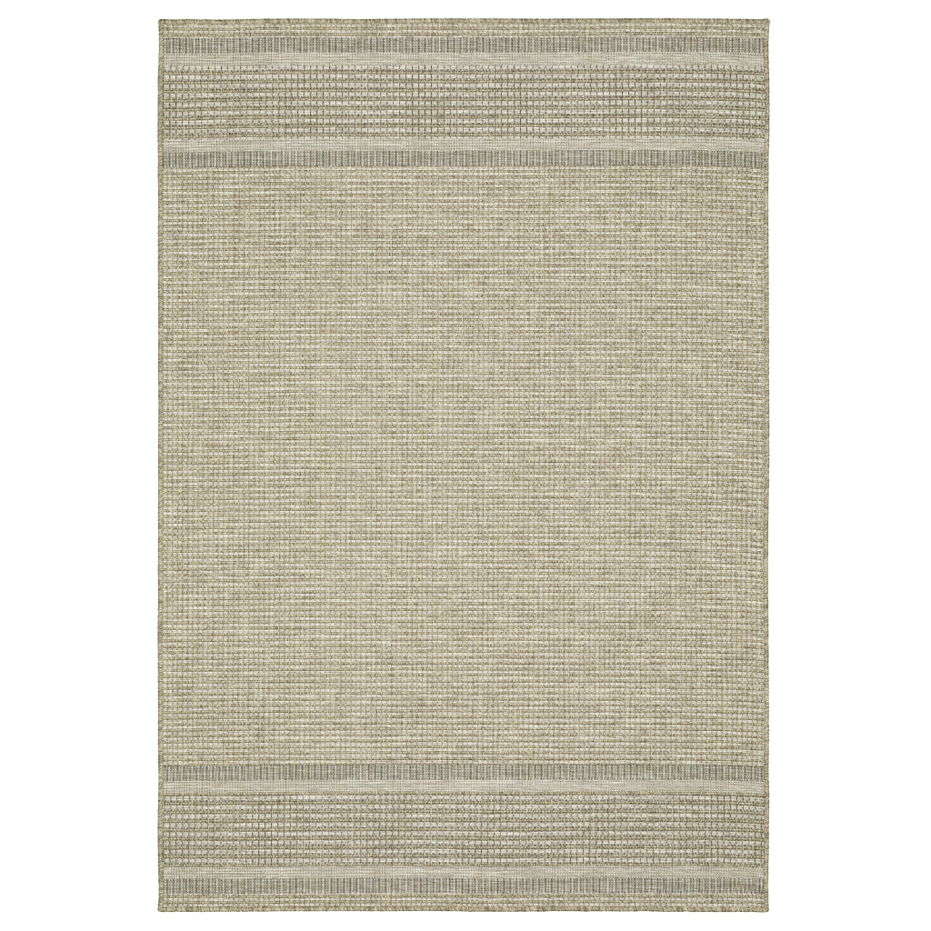 Oriental Weavers Tortuga TR07A Beige Rectangle Indoor Area Rug - Casual Stain Resistant Rug with Border Design-