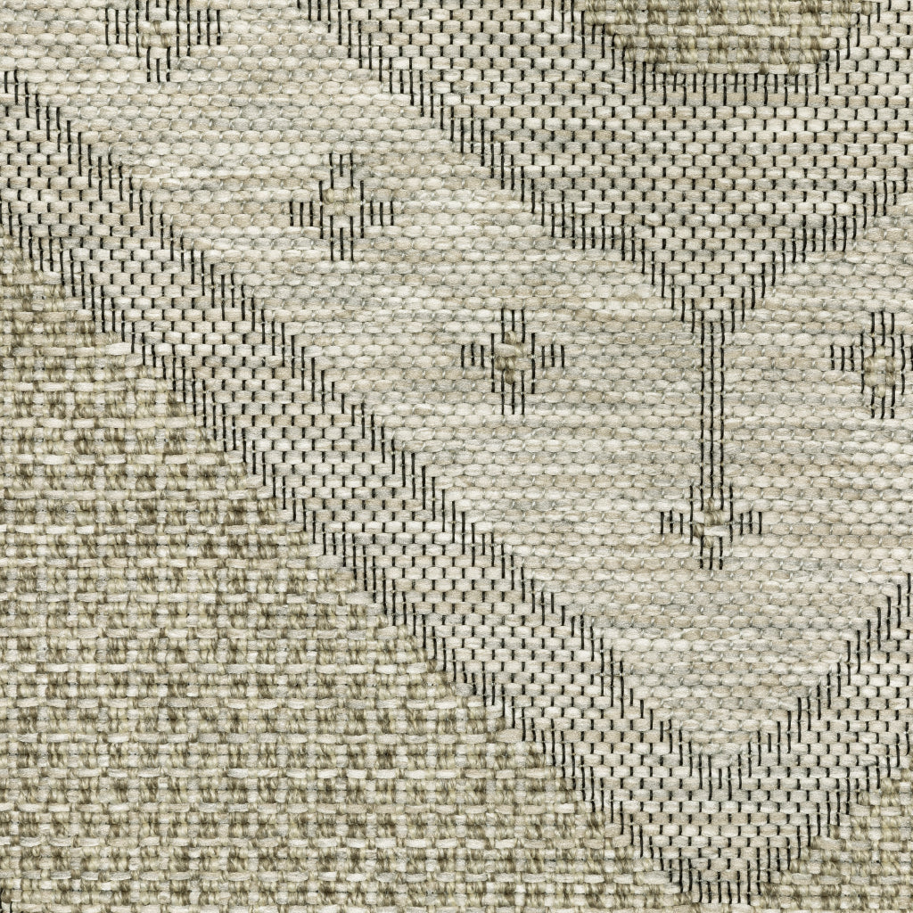 Oriental Weavers Tortuga TR08A Beige Rectangle Indoor Area Rug - Traditional Stain Resistant Rug with Medallion Design