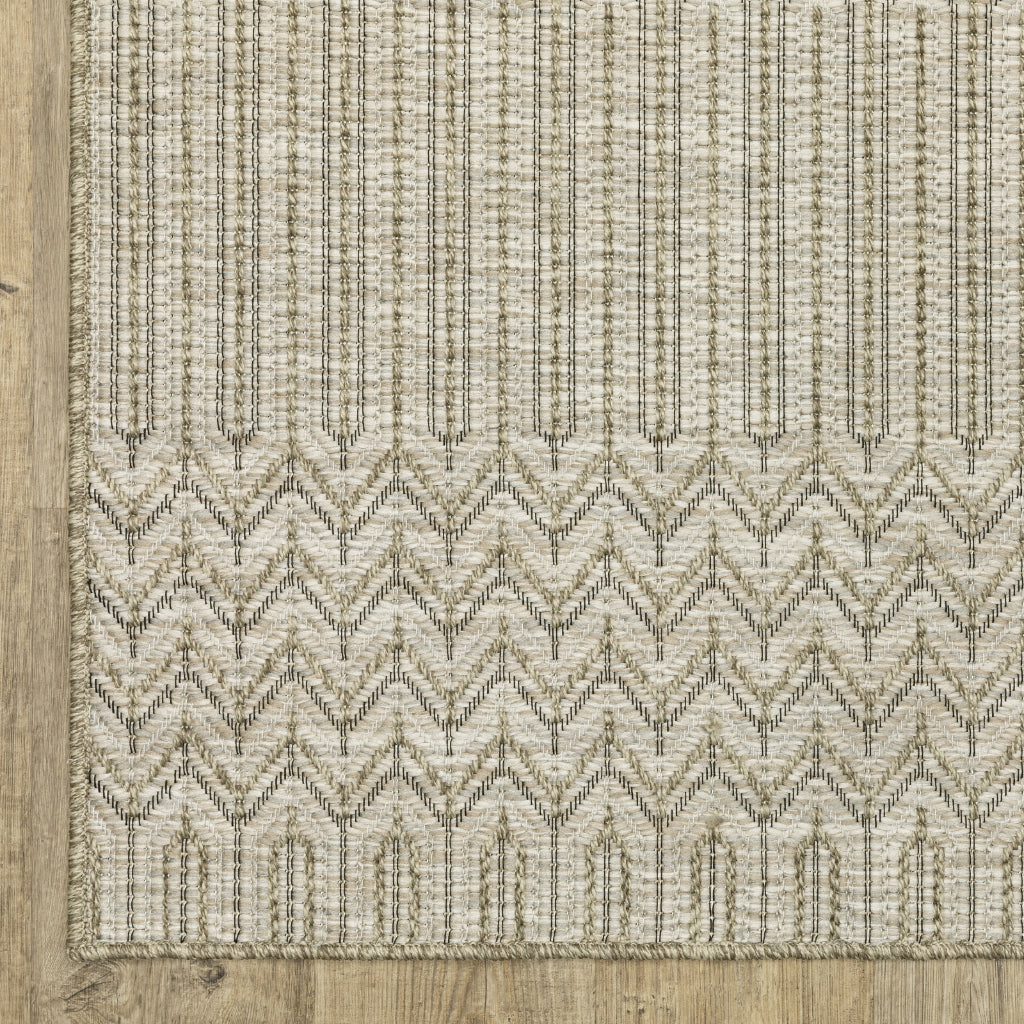 Oriental Weavers Tortuga TR09A Beige Rectangle Indoor Area Rug - Casual Stain Resistant Rug with Geometric Design