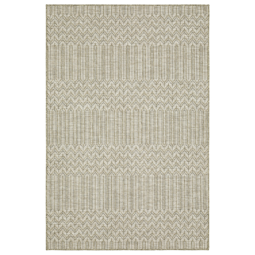 Oriental Weavers Tortuga TR09A Beige Rectangle Indoor Area Rug - Casual Stain Resistant Rug with Geometric Design