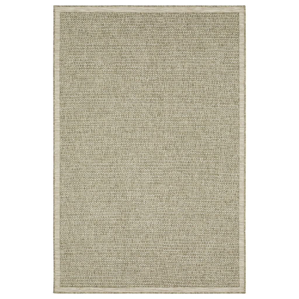 Oriental Weavers Tortuga TR12A Tan Rectangle Indoor Area Rug - Casual Stain Resistant Rug with Solid Design-