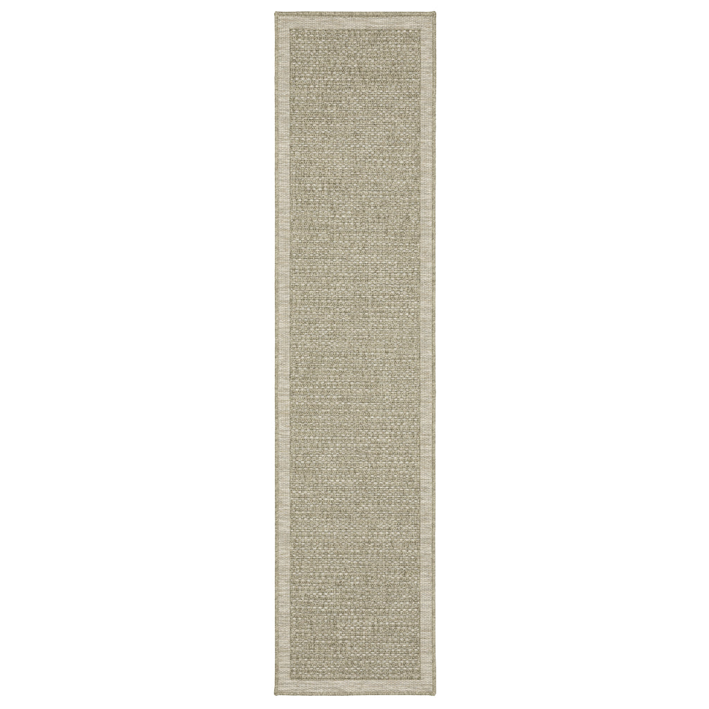 Oriental Weavers Tortuga TR11A Tan Rectangle Indoor Runner - Casual Stain Resistant Rug with Geometric Design