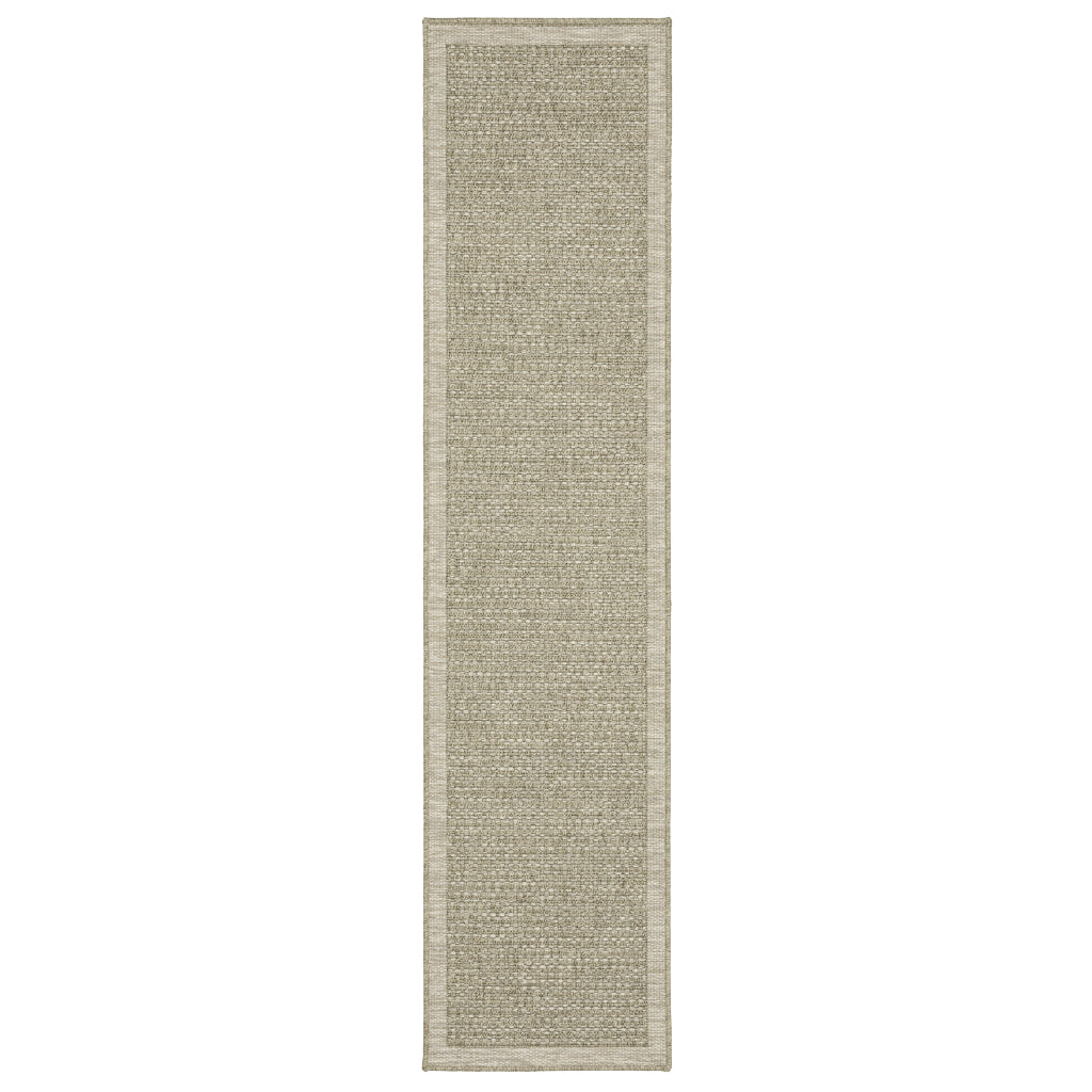 Oriental Weavers Tortuga TR11A Tan Rectangle Indoor Runner - Casual Stain Resistant Rug with Geometric Design-