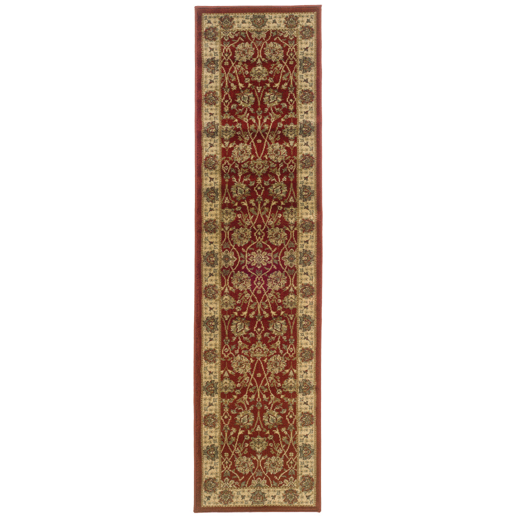 Oriental Weavers Tybee 733R6 Red Rectangle Indoor Area Rug - Fashionable Stain Resistant Low Pile Rug with Floral Design