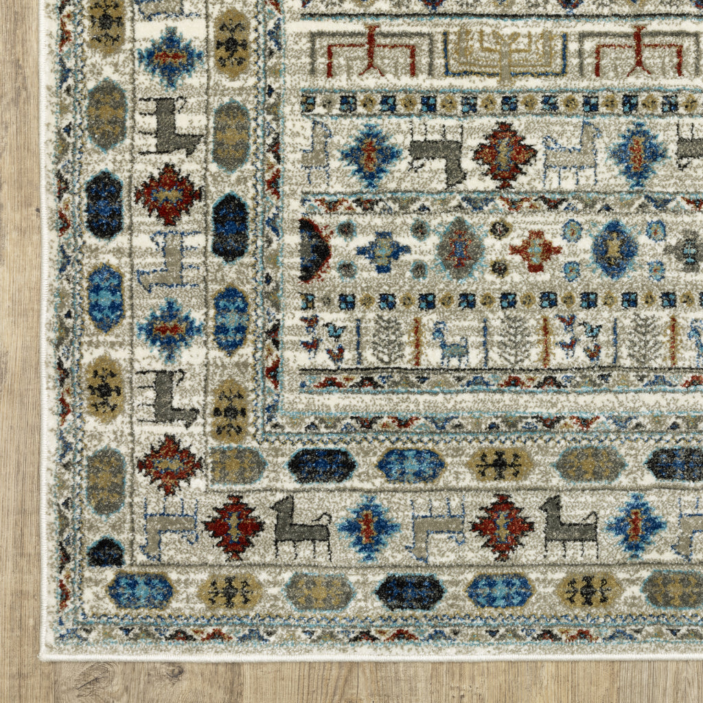 Oriental Weavers Venice 248W8 Multicolor Rectangle Indoor Area Rug - Stain Resistant Low Pile Rug with Tribal Design-