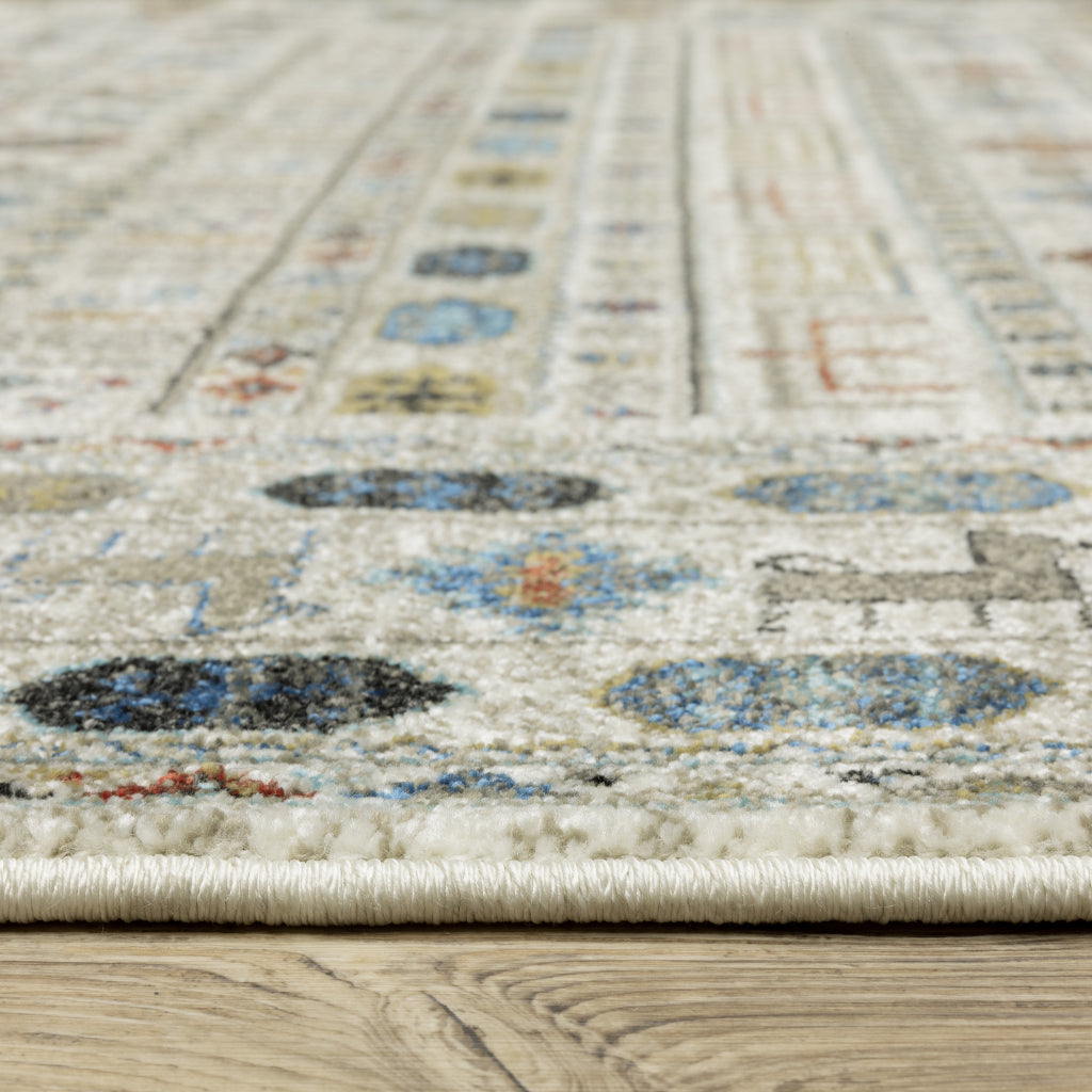 Oriental Weavers Venice 248W8 Multicolor Rectangle Indoor Area Rug - Stain Resistant Low Pile Rug with Tribal Design-