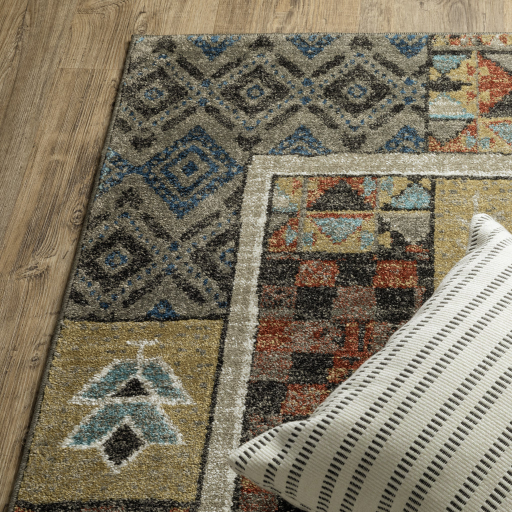 Oriental Weavers Venice 4258X Multicolor Rectangle Indoor Area Rug - Stain Resistant Low Pile Rug with Tribal Design-