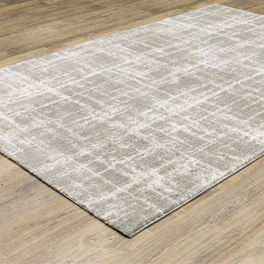 Oriental Weavers Verona 142E6 Gray Rectangle Indoor Area Rug - Luxurious Stain Resistant Shag Pile Rug with Abstract Design