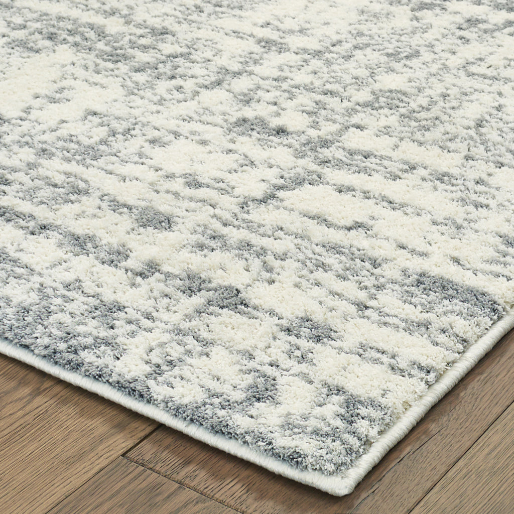 Oriental Weavers Verona 1803H Gray Rectangle Indoor Runner - Luxurious Stain Resistant Shag Pile Rug with Abstract Design