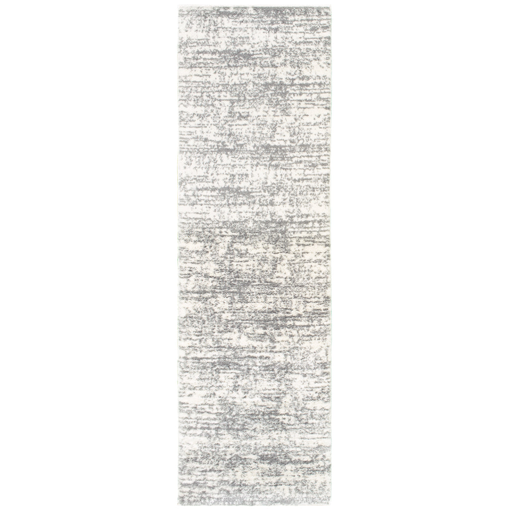 Oriental Weavers Verona 1803H Gray Rectangle Indoor Runner - Luxurious Stain Resistant Shag Pile Rug with Abstract Design-