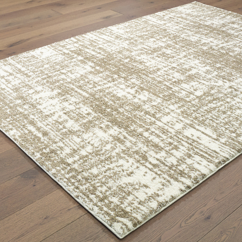 Oriental Weavers Verona 1803J Taupe Rectangle Indoor Area Rug - Luxurious Stain Resistant Shag Pile Rug with Abstract Design