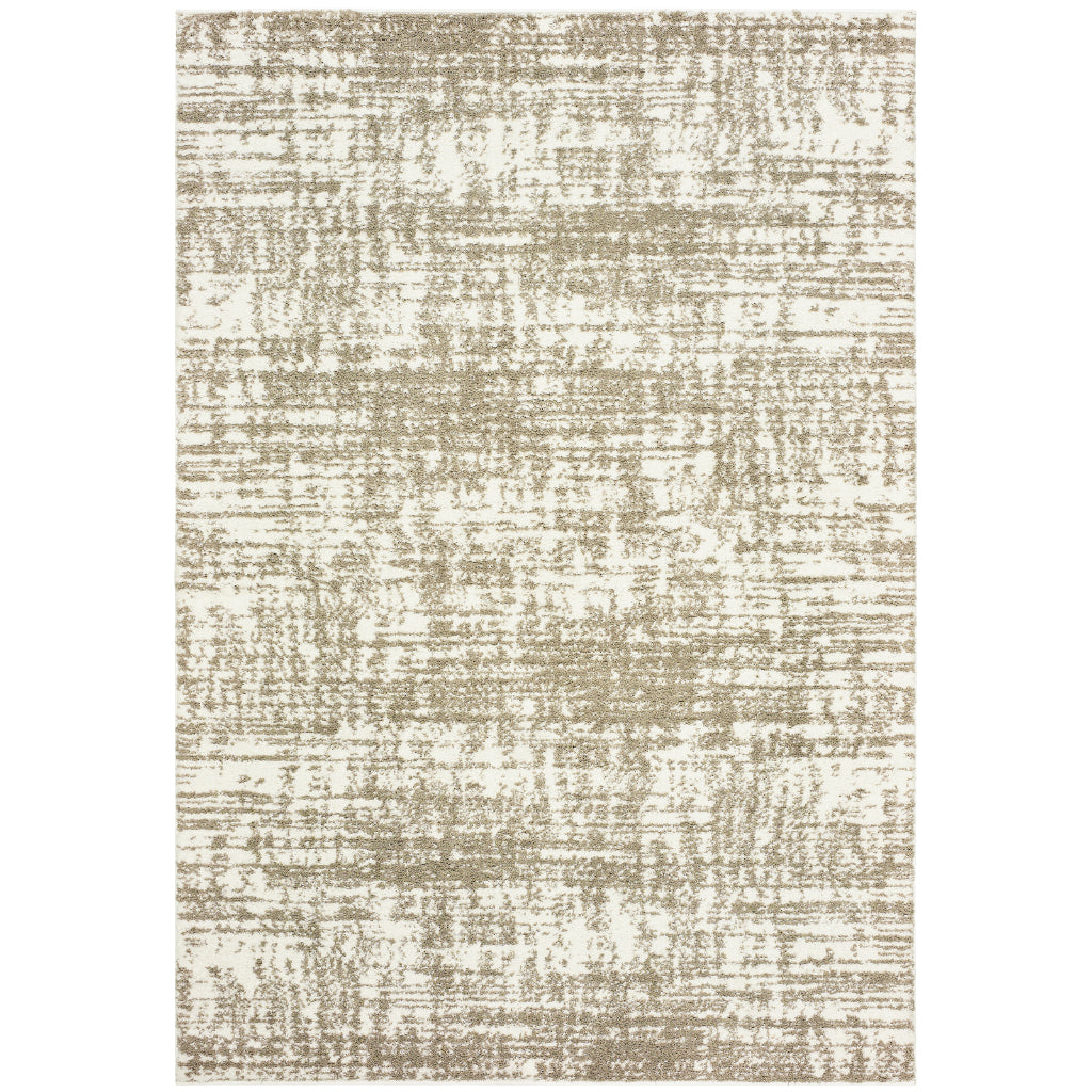 Oriental Weavers Verona 1803J Taupe Rectangle Indoor Area Rug - Luxurious Stain Resistant Shag Pile Rug with Abstract Design