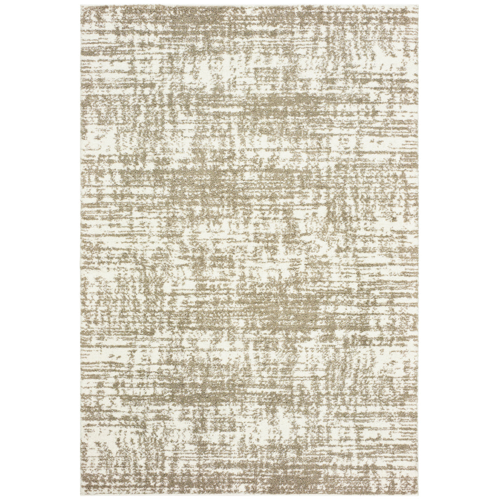 Oriental Weavers Verona 1803J Taupe Rectangle Indoor Area Rug - Luxurious Stain Resistant Shag Pile Rug with Abstract Design-