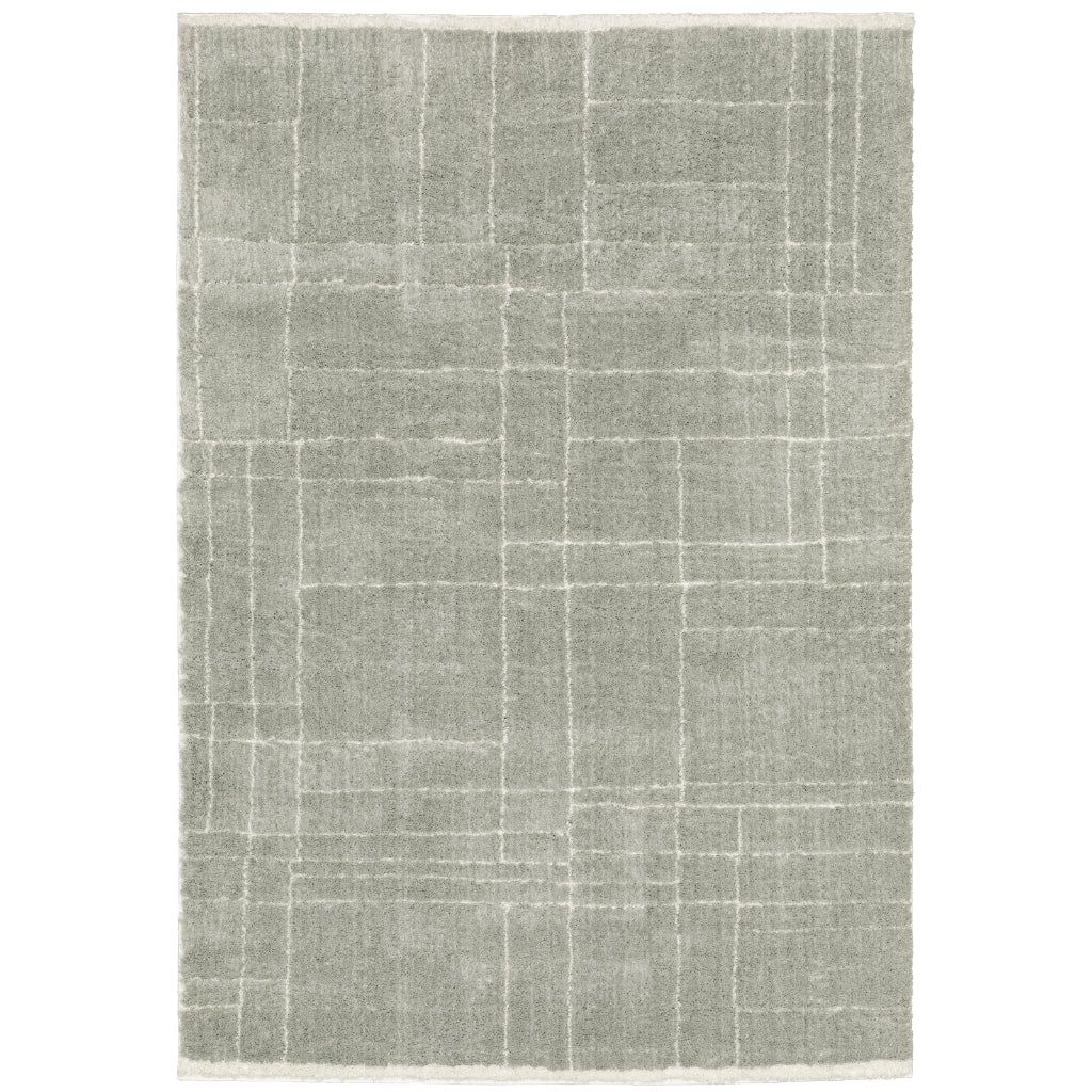 Oriental Weavers Verona 752G6 Gray Rectangle Indoor Area Rug - Luxurious Stain Resistant Shag Pile Rug with Abstract Design