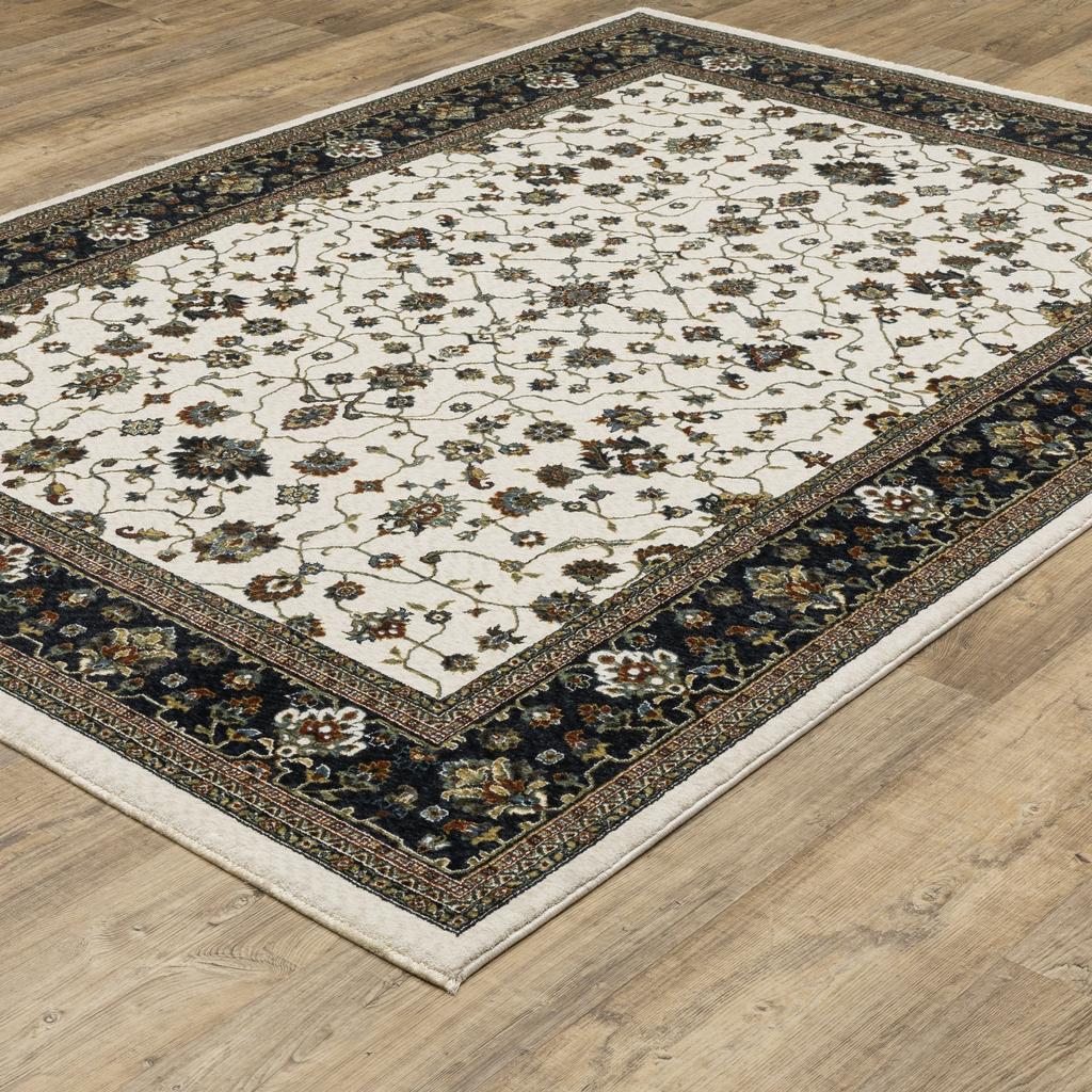 Oriental Weavers Vivian VI02B Ivory Rectangle Indoor Area Rug Oriental Pattern-