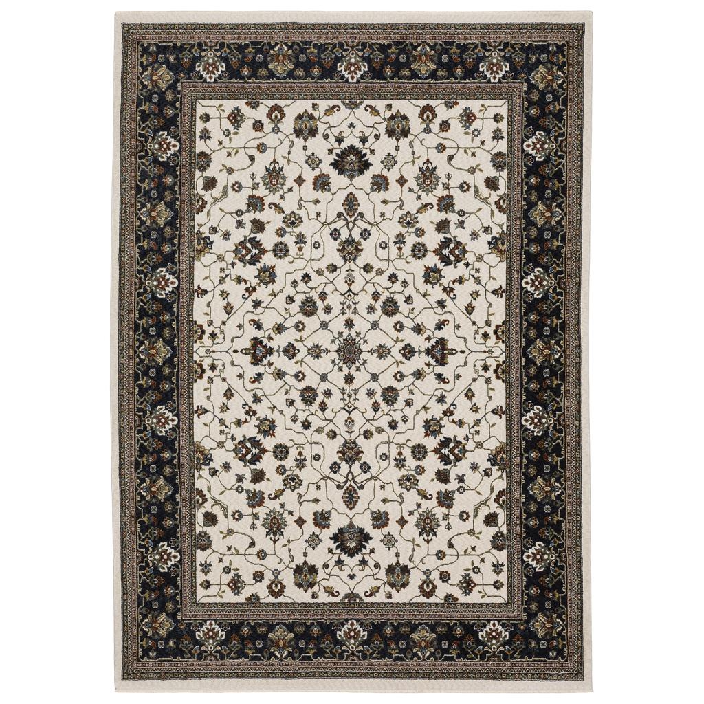 Oriental Weavers Vivian VI02B Ivory Rectangle Indoor Area Rug Oriental Pattern-